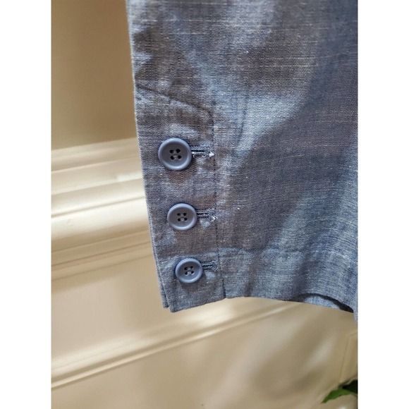 Talbots Womens Blue 100% Cotton Pockets Flat Front Straight Leg Pants Size 12P - Picture 5 of 15